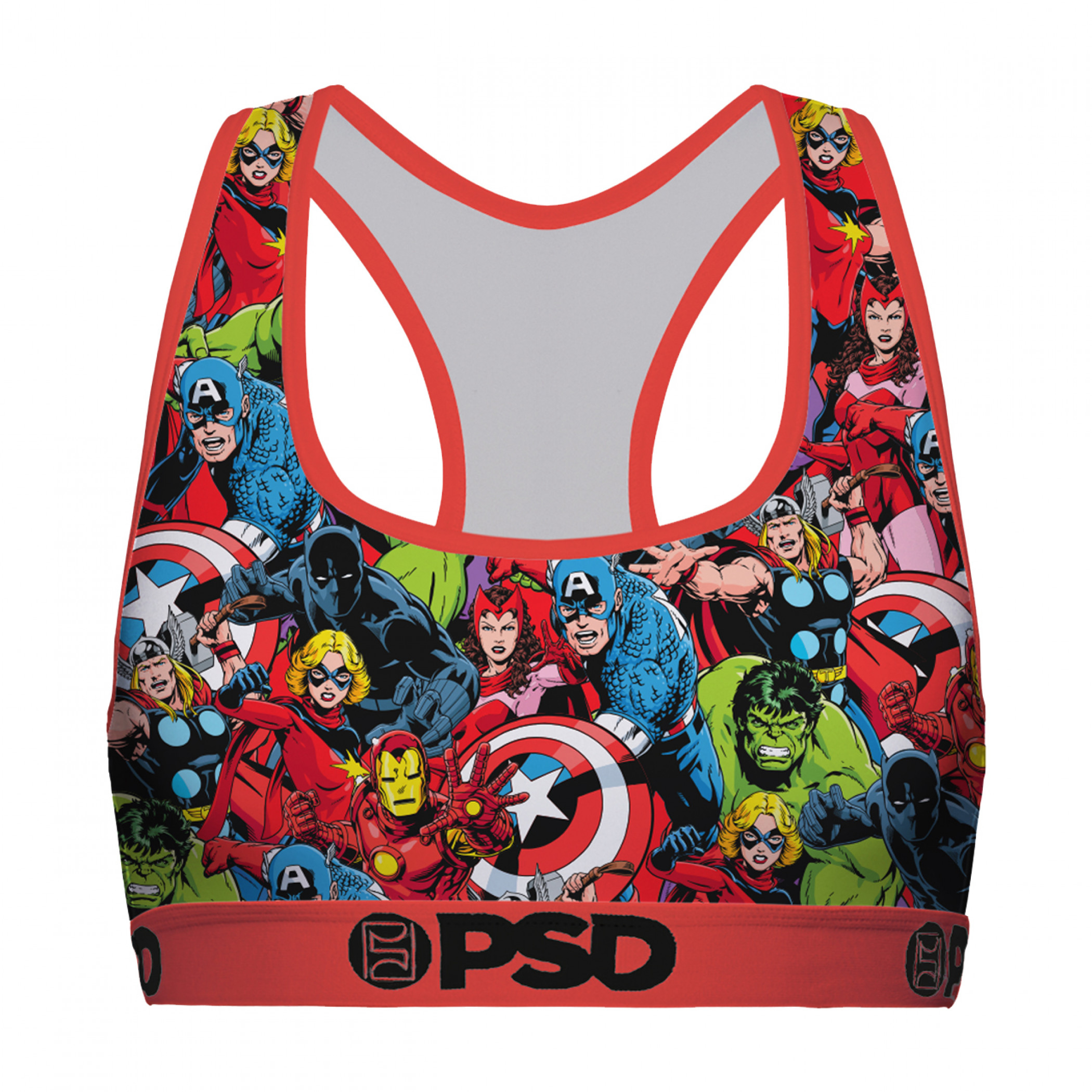 Avengers Heroes Collage PSD Sports Bra